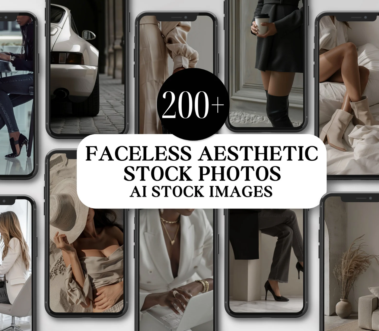 faceless aesthetic stock photos