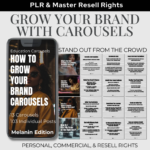 Instagram Carousel MRR Social Media Templates Marketing Carousels PLR MELANIN women Carousel Templates Faceless Instagram Marketing