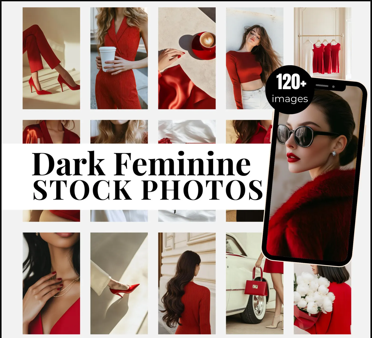 Feminine Aesthetic Stock Images Red Stock Photos Faceless Digital Marketing Done For You Stock Images Master Resell Rights AI Stock Photos